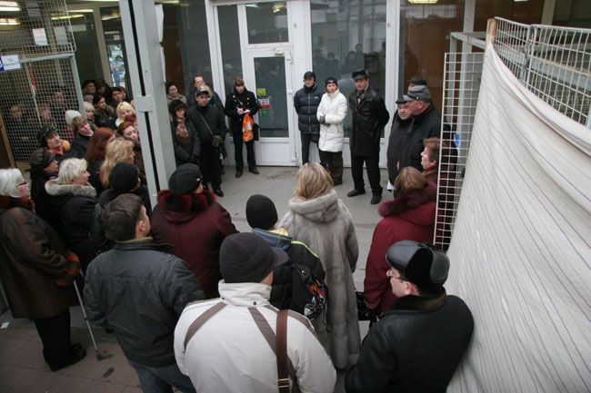 Митинг предпринимателей против закрытия павильона