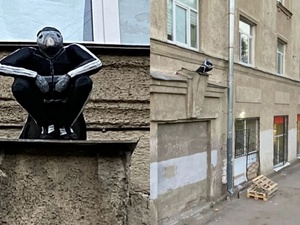 фото ЗакС политика Неизвестные похитили скульптуру "Гопгульи" с дома на Петроградской стороне